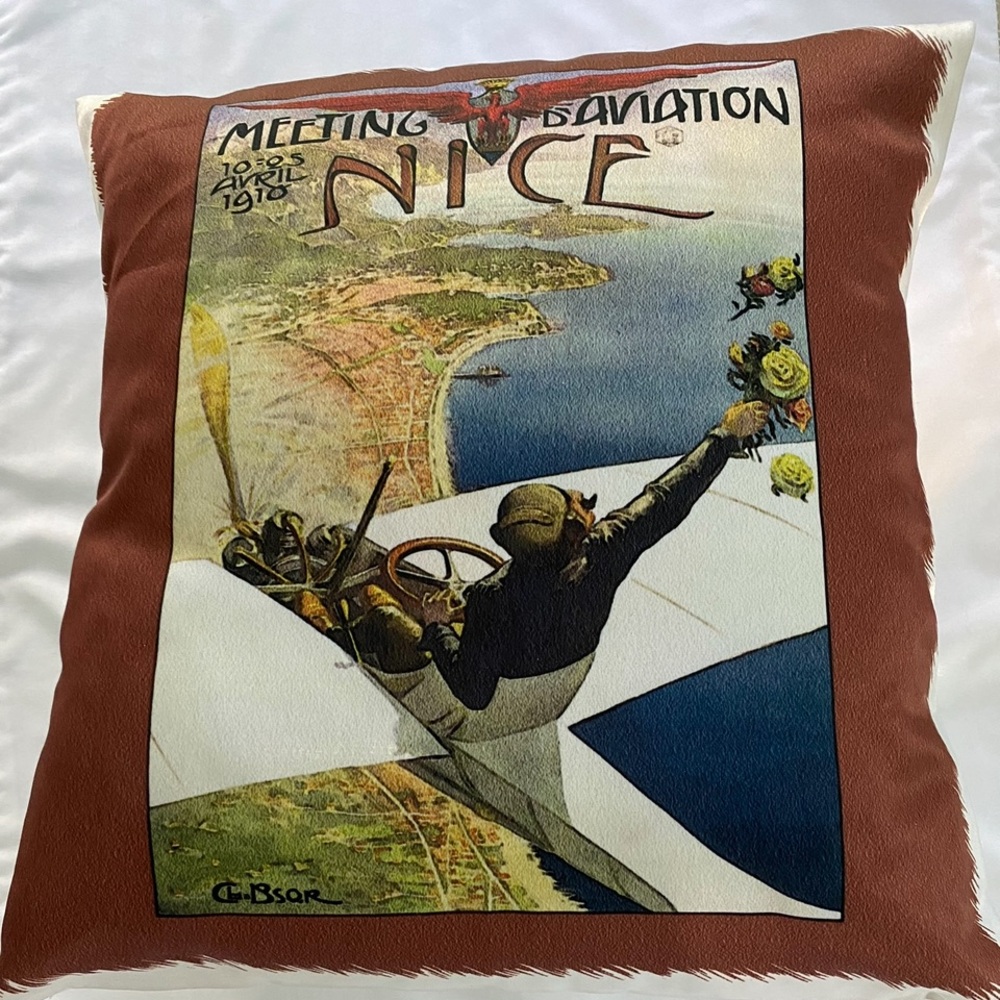 Vintage Aviation Accent Pillow